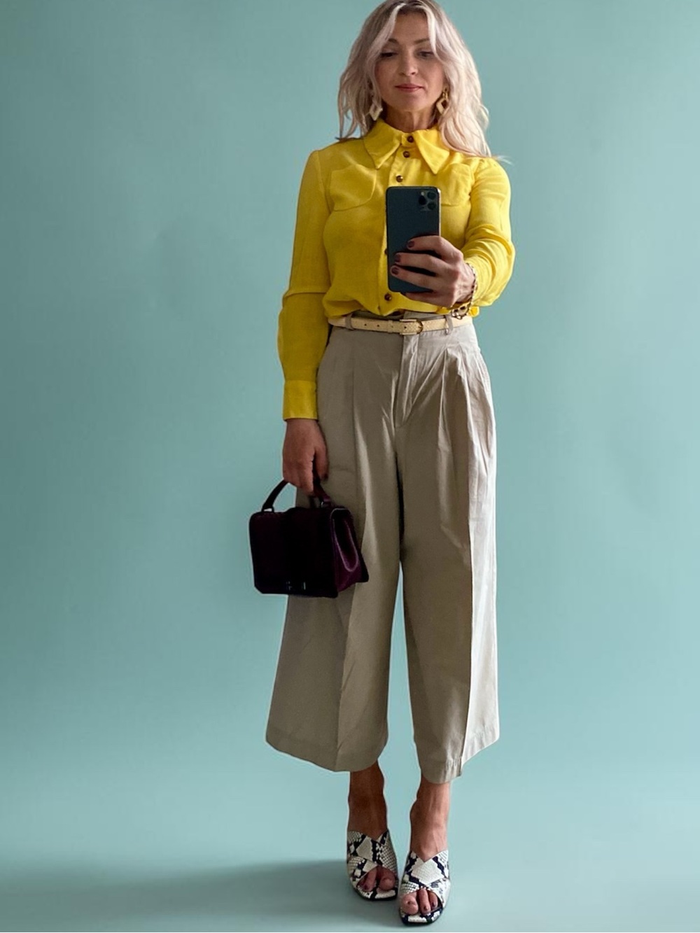 Vintage Guy Laroche Parisiennes Yellow 100% Wool Blouse – Excellent Condition